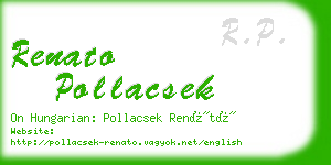 renato pollacsek business card